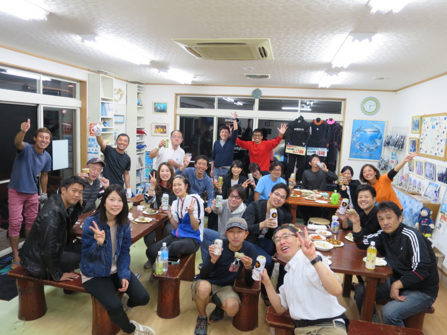 ８/２５ 総勢４２名ドルフィンウェーブ恒例！豪華サザエつぼ焼き＆ステーキBBQ～ヽ(´▽｀)/